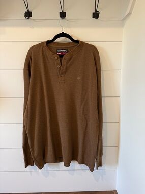 Wolverine Brown Thermal Henley Long-Sleeve Shirt XXL